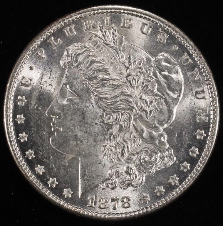 1878 7TF REV. 79 MORGAN DOLLAR CH BU