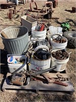 Pallet Of Miscellaneous Tractor Parts & Tools