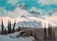 Art Original Oil ‘Snow Wind’ by Harold L. Lyon