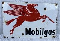 Enamel "MOBILGAS" Advertising Sign