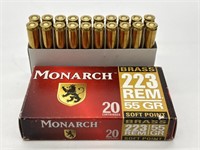 Monarch 223 REM 55 GR 
Soft Point Cartridges