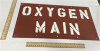Oxygen Main Copper Colored  Sign