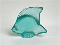 Lalique Turquoise Crystal Fish