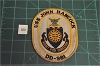 USS John Hancock DD-981 1970s Navy Military Patch
