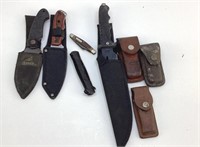 Lot of Knives and Sheaths