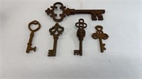 (5) CAST IRON KEYS