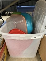 Plastic Storage Containers with Tote/Lid