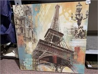 PRINT ON CANVAS PARIS SCENE 24 X 24