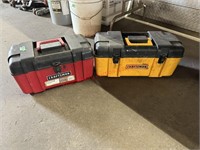 (2) Craftsman Empty Plastic Tool Boxes 16"& 19"