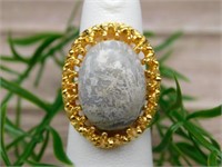 GENUINE STONE RING ROCK STONE LAPIDARY SPECIMEN