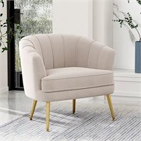 Andeworld Velvet Accent Chair, Upholstered Modern