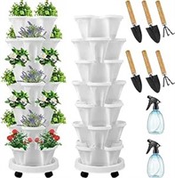 Umigy 2 Set Of 7 Tier Vertical Planter Stackable
