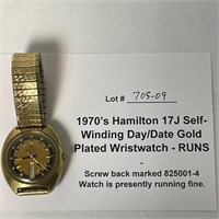 '70s Hamilton 17J Automatic Day/Date Wristwatch-
