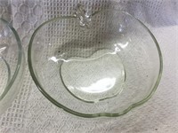 Glass Apple Shapped Bowls