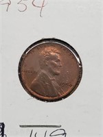 AU 1954 Wheat Penny