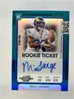 Mekhi Sargent 2021 Contenders Optic #147 Prizm Aut