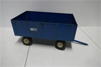 Big Blue Metal Farm Wagon 16"L