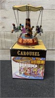 Vintage Carousel Tin Toy Works Made In India 4" Hi