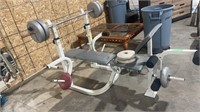 Weirder 215 Weight Bench with weights