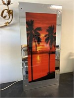Motion orange sunset mirrored frame