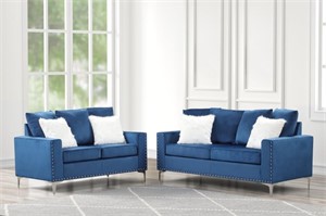 HH74497 Cinderella2 -Blue Sofa Set