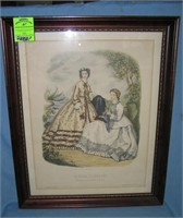 Early framed French print