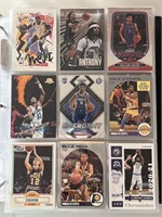 Lot of 9 NBA Basketball Prizm, Color, Rookies