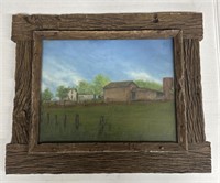 (ii) Original Framed Farmhouse Painting