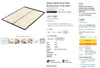 B6347  Mellow Metal Wood Slats Bunkie Board King