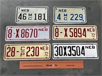 6 x Metal Number Plates