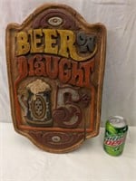 Chalkware Beer on Draught Sign 18" x 11"