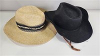 (2) Ladies Straw Hats, One is New w/Tag