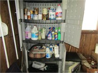 CONTENT OF POLY CABINET, CLEANING SUPPLIES, VARNIH