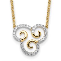 14 kt- Lab Grown Diamond Swirl Necklace
