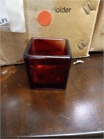Box of 46 votive Holders.  Red. 2 x 2