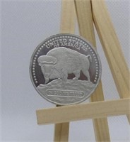 1oz Tin Bullion Coin Buffalo