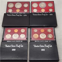 1976-79-80-82 US Proof Sets