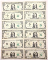 1963 FR One Dollar Notes (12)