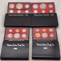 1976-79-80-82 US Proof Sets