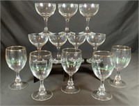 Assorted Wine Glasses including Irish Coffee