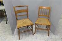 (2) Cane bottom chairs