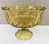 Large Marigold Thumb Print Glass Bowl