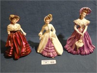 (3) Florence Figurines - All have Chips or Cracks