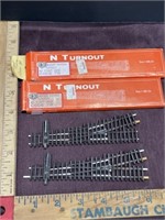 N turnout track model railroad train lot of 2