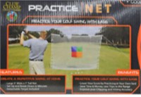 golfer's practice net with removable target flag