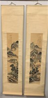 Pair of Republic Period Chinese Paintings/Scrolls
