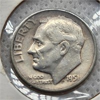 1951-D Roosevelt Dime