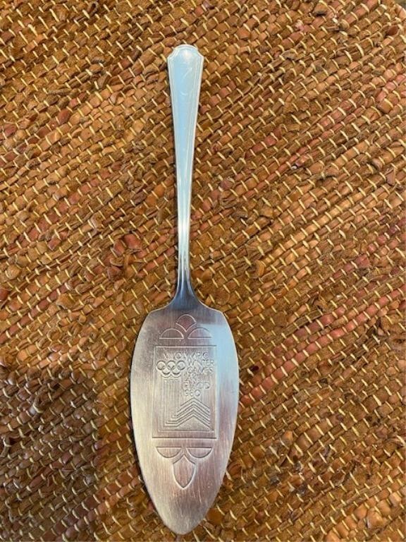 1980 Olympic Silver Plated Cake Server
