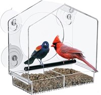 Jaykyfine Window Bird Feeder for Outside - Clear