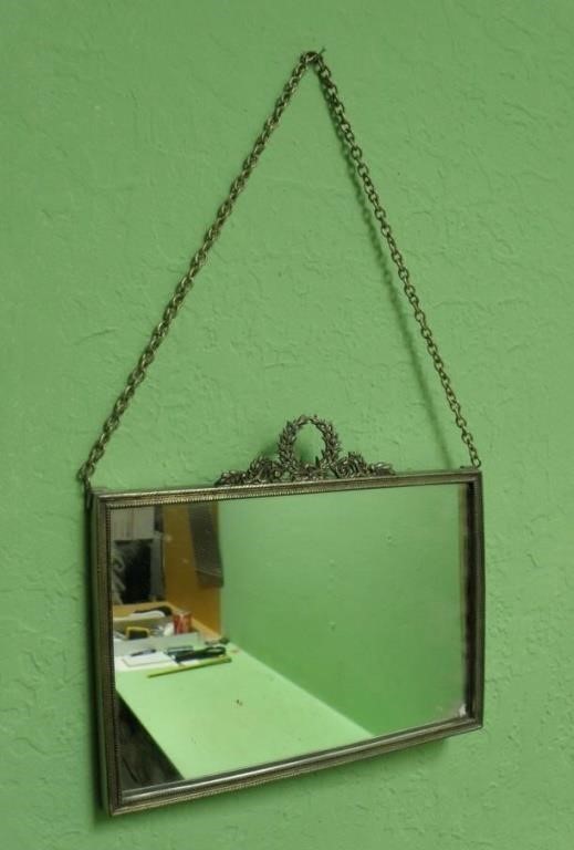 11 X 8 Vintage Metal Frame Mirror